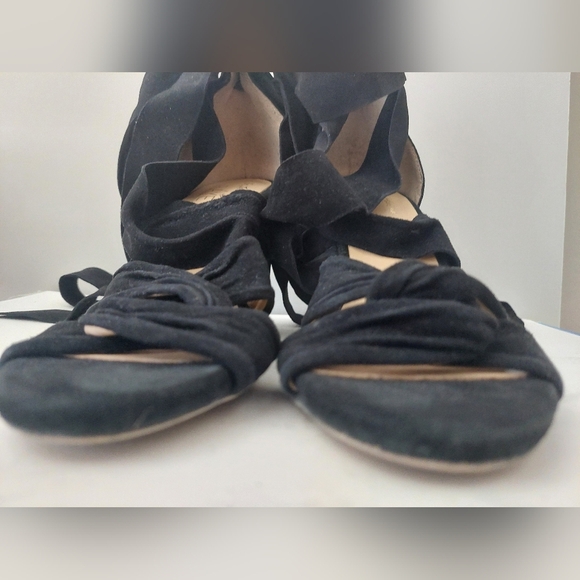 RAYE Black Heels with Ribbon Accents - Picture 9 of 9